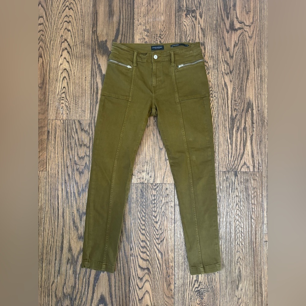 Banana Republic Mid-Rise Skinny Utility Jeans, Size 27 - Picture 1 of 4